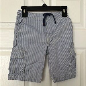 Boy’s Caters Blue and White Striped Cargo Shorts